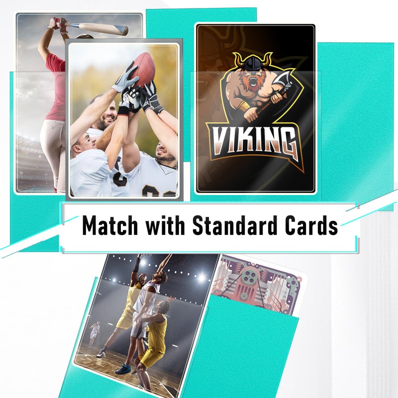 Kitoyz 500 Pcs Card Sleeves for Trading Card, Matte Card Sleeves Deck Card Protectors Compatible with Baseball Cards, Sports Cards, Game Cards (Mint) - Image 4